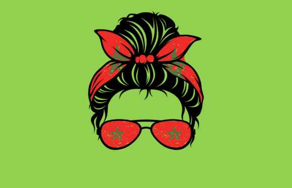 Messy Bun Moroccoo Graphics for Crafts
