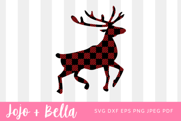 Plaid Reindeer SVG for Graphics and Crafts